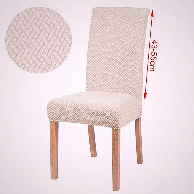 1/2/4/6 Piece Cheap Jacquard Dining Chair Covers Elastic Slipcover For Chairs