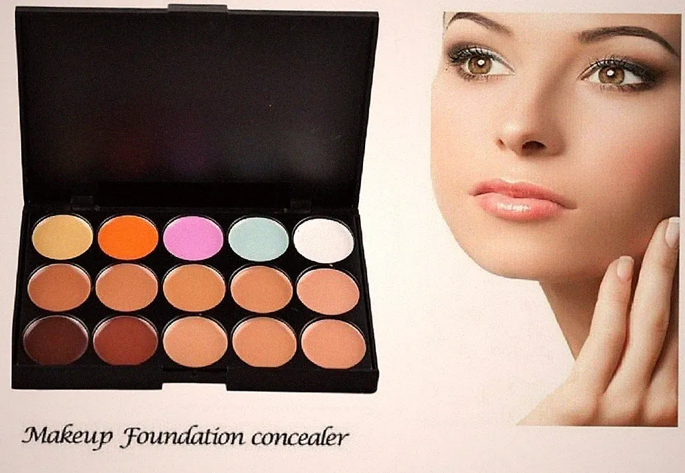 15 Cream Conceal and Correct palette Contour Foundation Highlight Makeup Set CL1