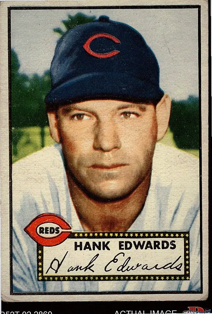 1952 Topps #176 Hank Edwards Cream Back Reds 1.5 - FAIR