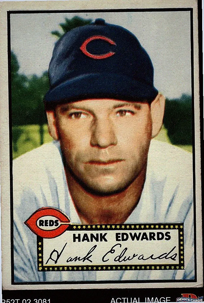 1952 Topps #176 Hank Edwards Cream Back Reds 3 - VG
