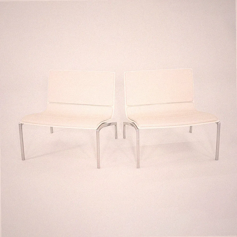 2006 Piero Lissoni for Fritz Hansen PL200 Lounge Chair in Cream Leather 4x Avail