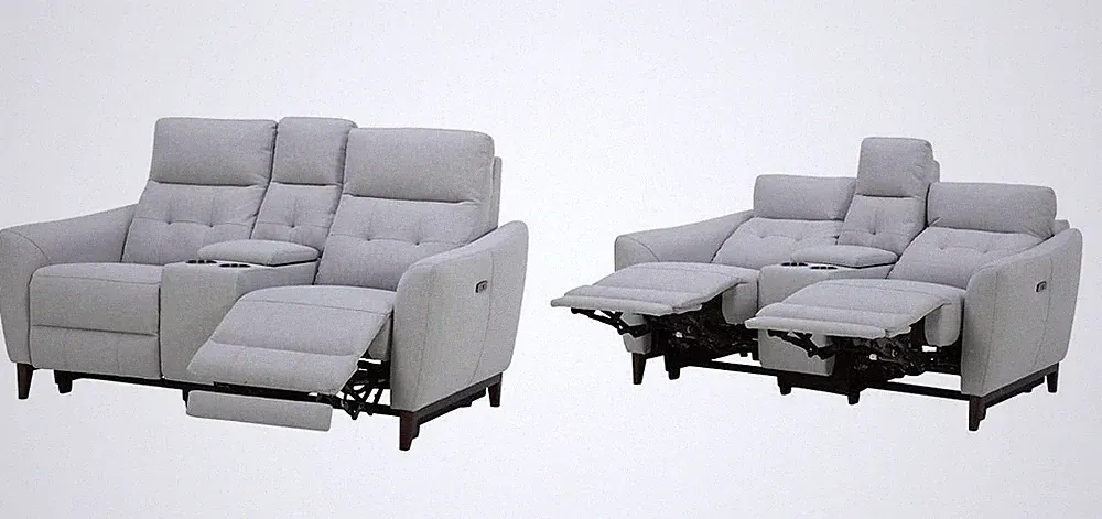 Alpendale Fabric Power Loveseat with Power Headrests NEW OPEN BOX , PICK UP ONLY