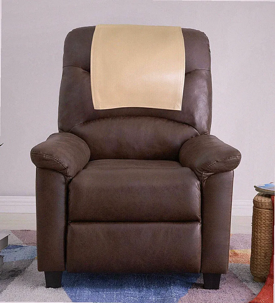 Headrest Slipcover Cover Furniture Genuine Leather Chair Cream Recliner