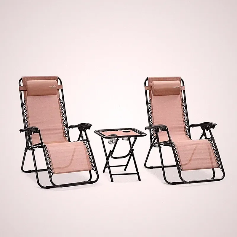 Outdoor Adjustable Zero Gravity Lounge Chair Recliners with Table