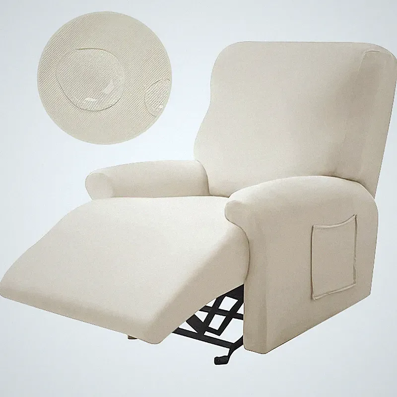 Recliner Sofa Cover Non-slip Milk Silk For Living Room Single Armchair Covers