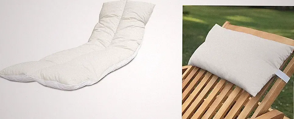 Sunlounger Cushion Combo Set Cotton Recliner Patio Furniture Garden/Outdoor