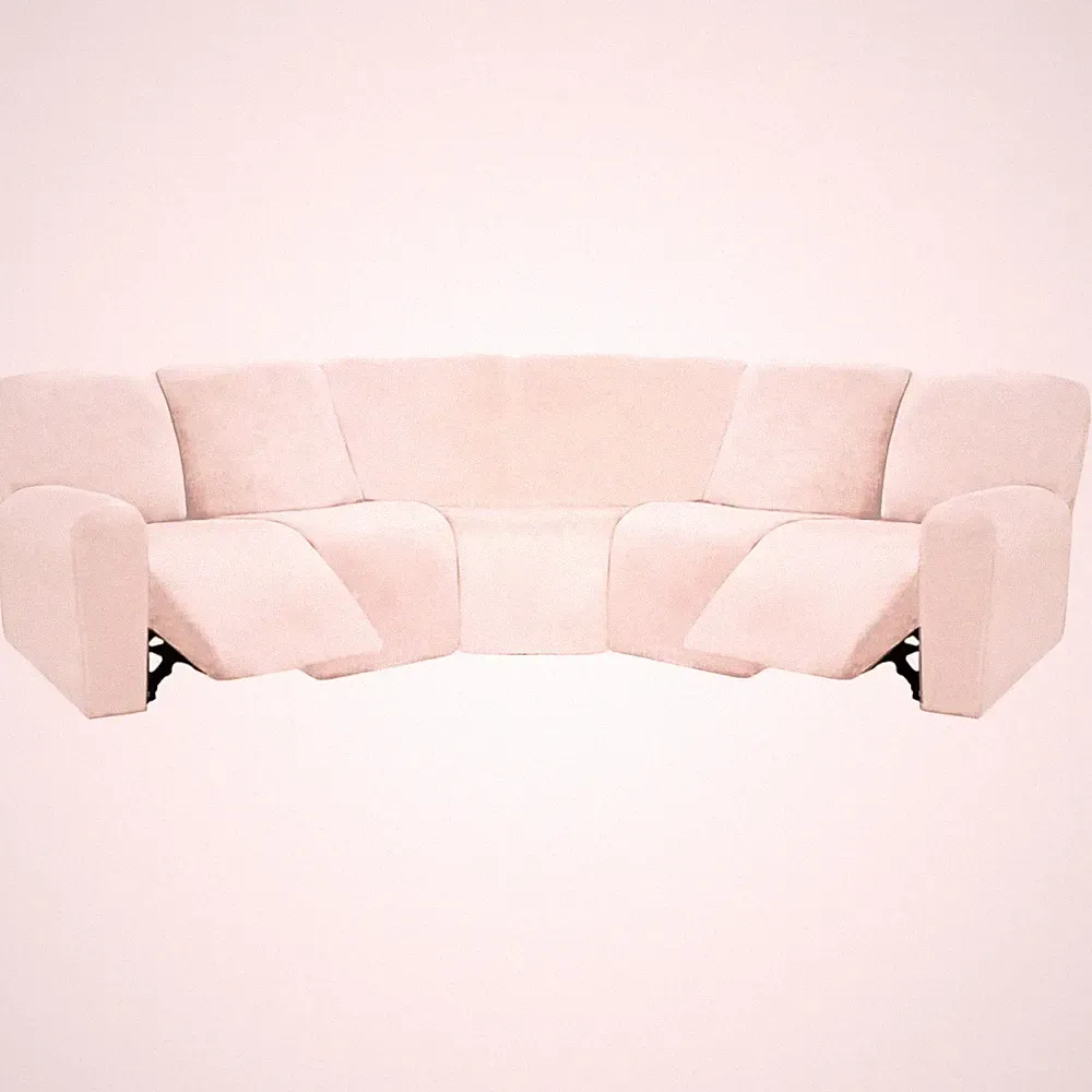 ULTICOR 7-Piece Sectional Recliner Sofa Covers, Velvet Stretch Reclining Couc...